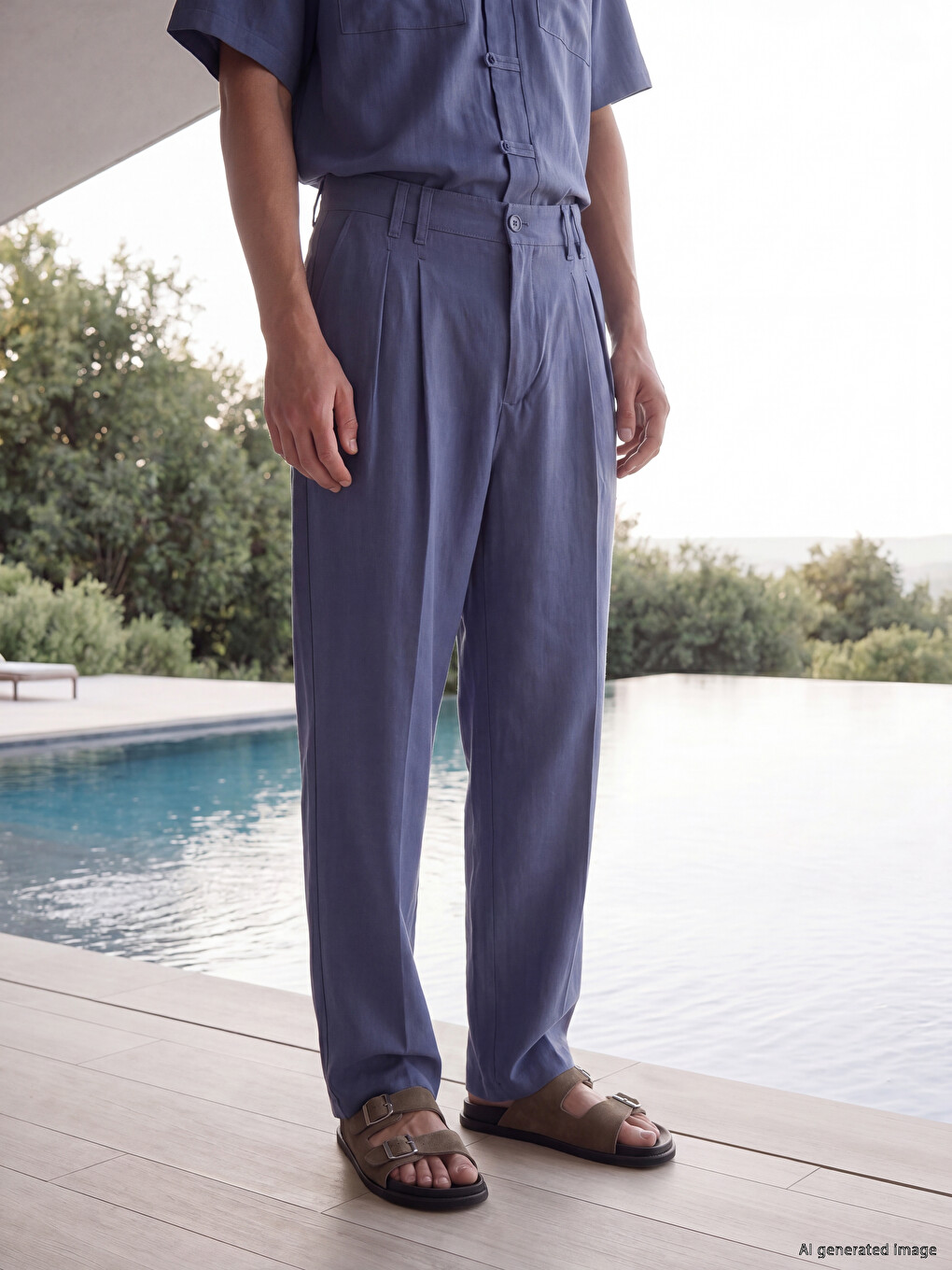 Mavi Loose Fit Erkek Pantolon-1