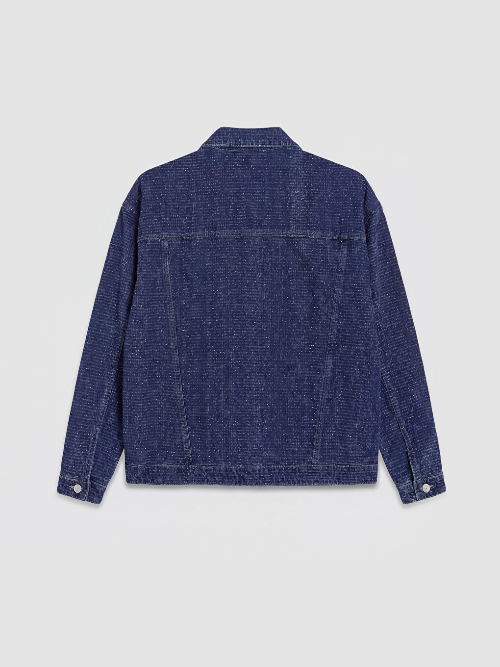 Lacivert Regular Fit Erkek Jean Ceket-1