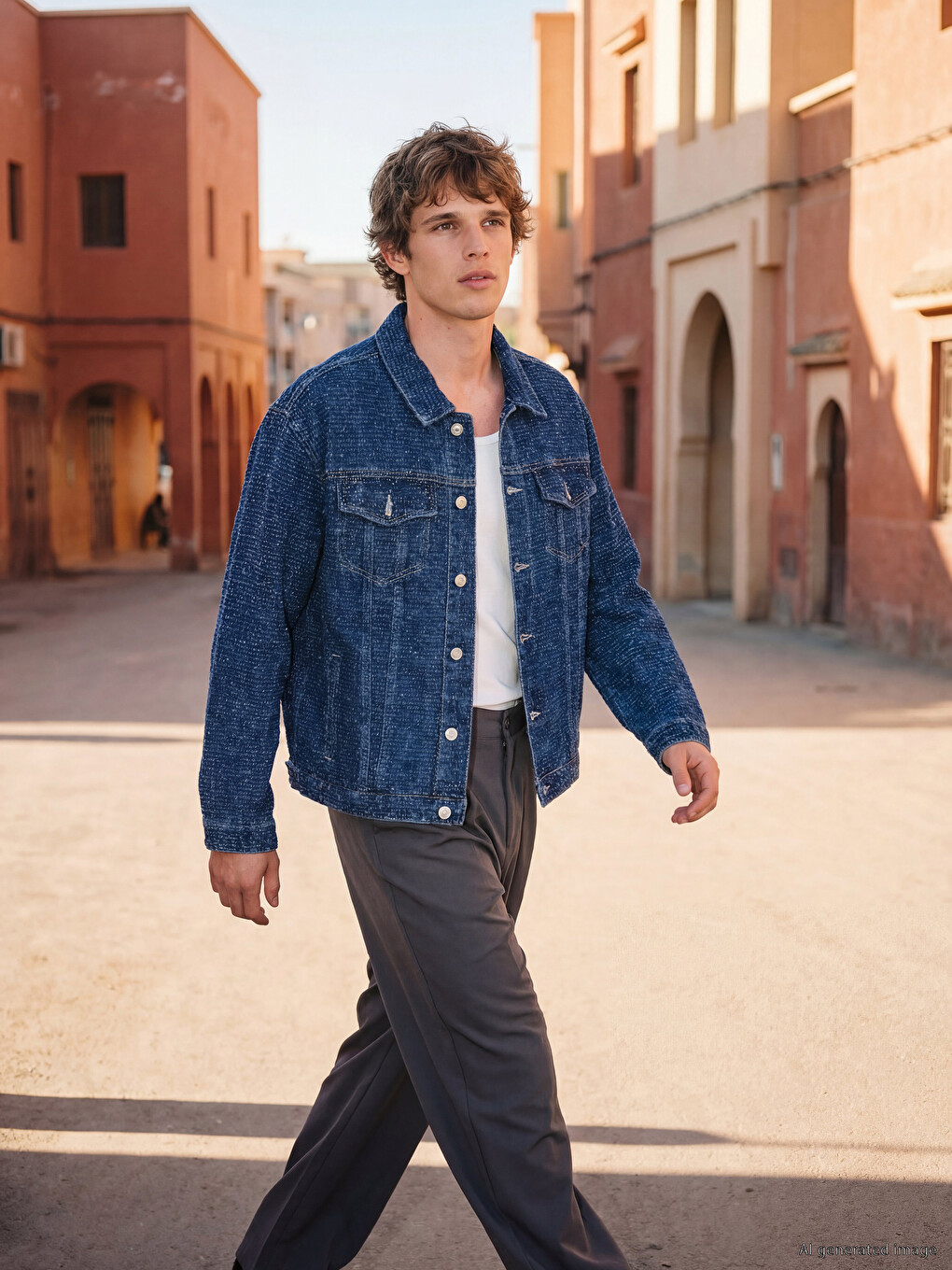 Lacivert Regular Fit Erkek Jean Ceket