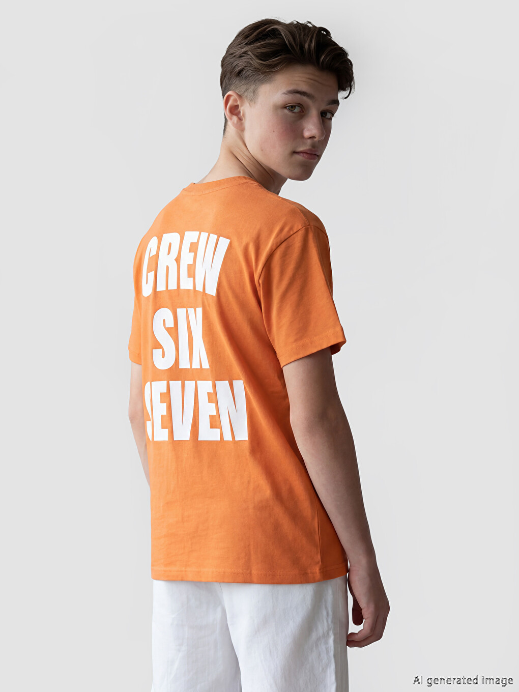 Crew Neck Printed Boys' T-shirt-1
