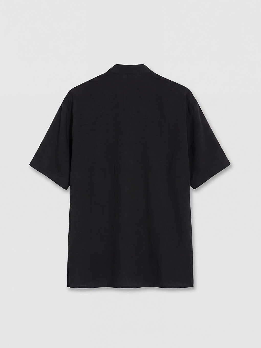 Siyah Regular Fit Erkek Gömlek-1