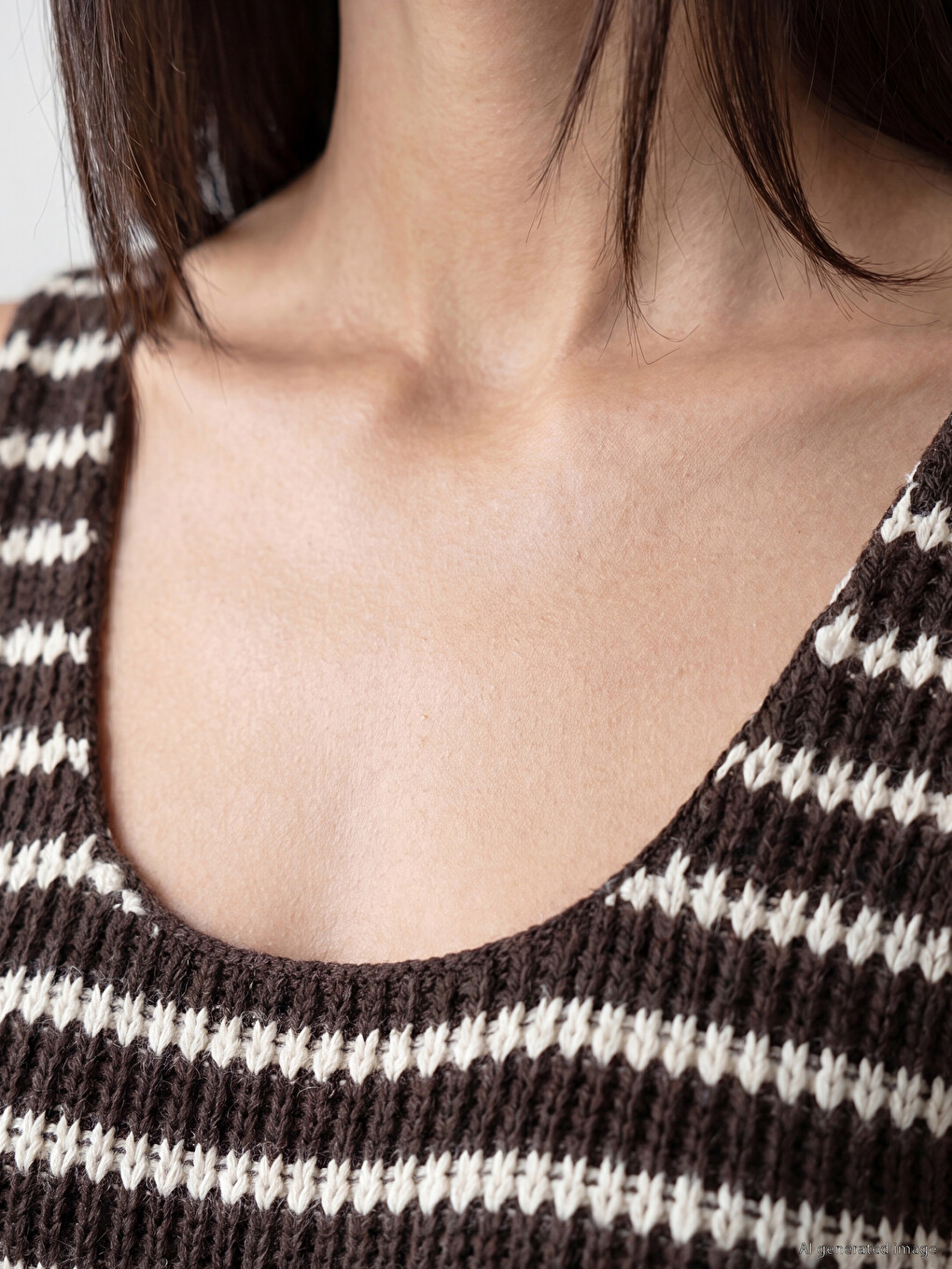 U Neck Striped Dress-2