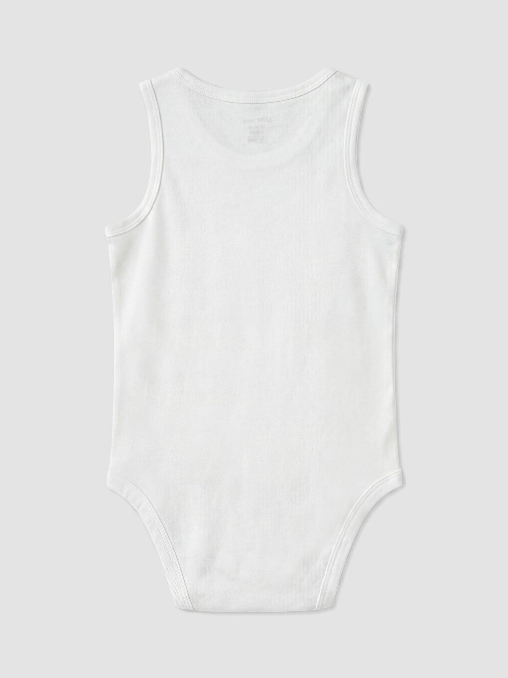 Beyaz Bisiklet Yaka Erkek Bebek Çıtçıtlı Body-2