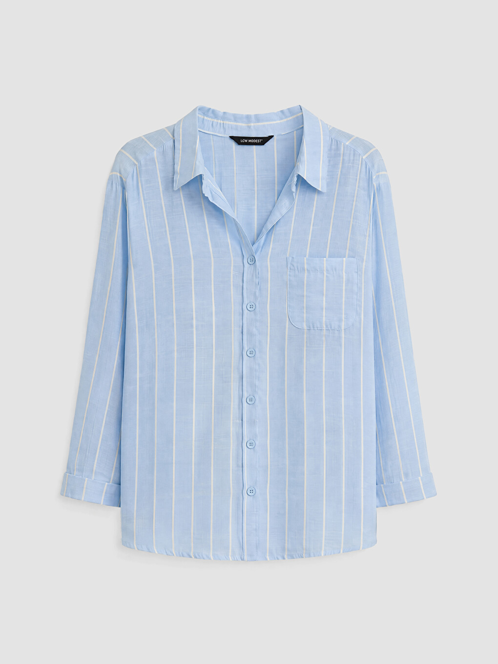 Woman Blue Shirt Tunic