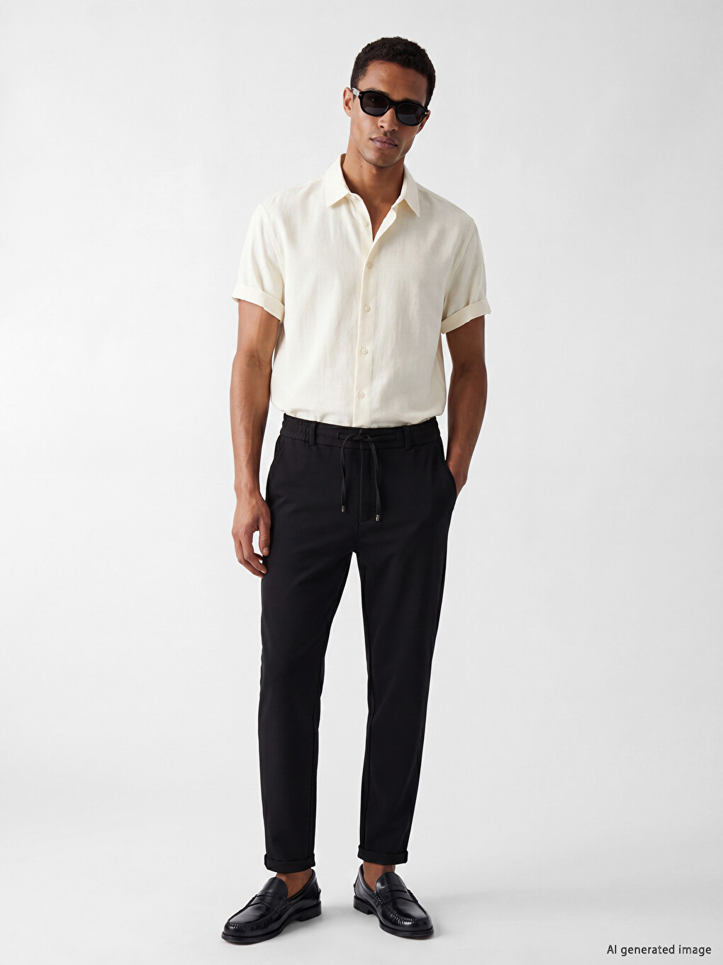 Regular Fit Dobby Men's Shirt-1