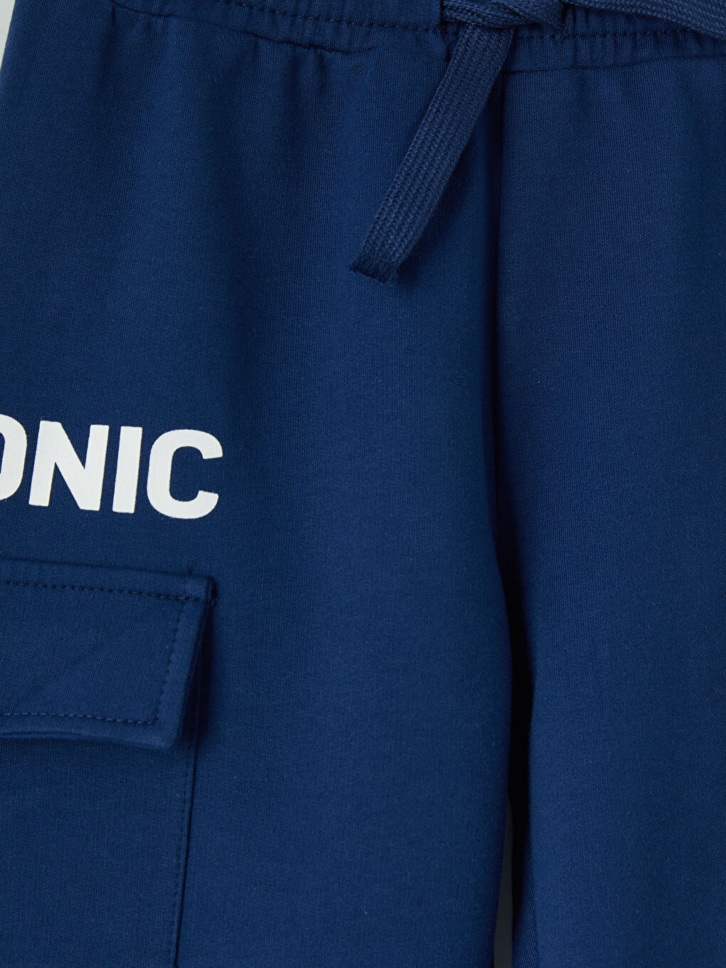 Lacivert Sonic Baskılı Kargo Cepli Erkek Çocuk Jogger Eşofman Altı-2