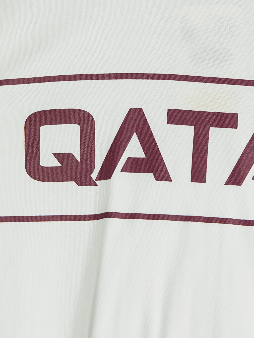 Beyaz Bisiklet Yaka Qatar Baskılı Erkek Çocuk Tişört-2
