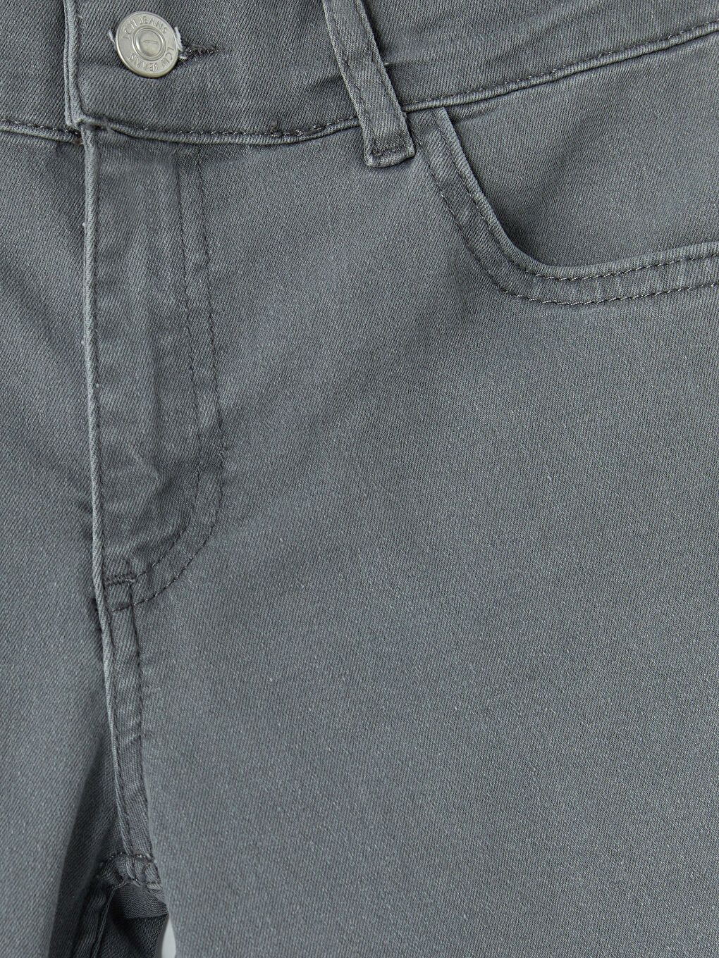 Gri Slim Fit Erkek Çocuk Jean Pantolon-2