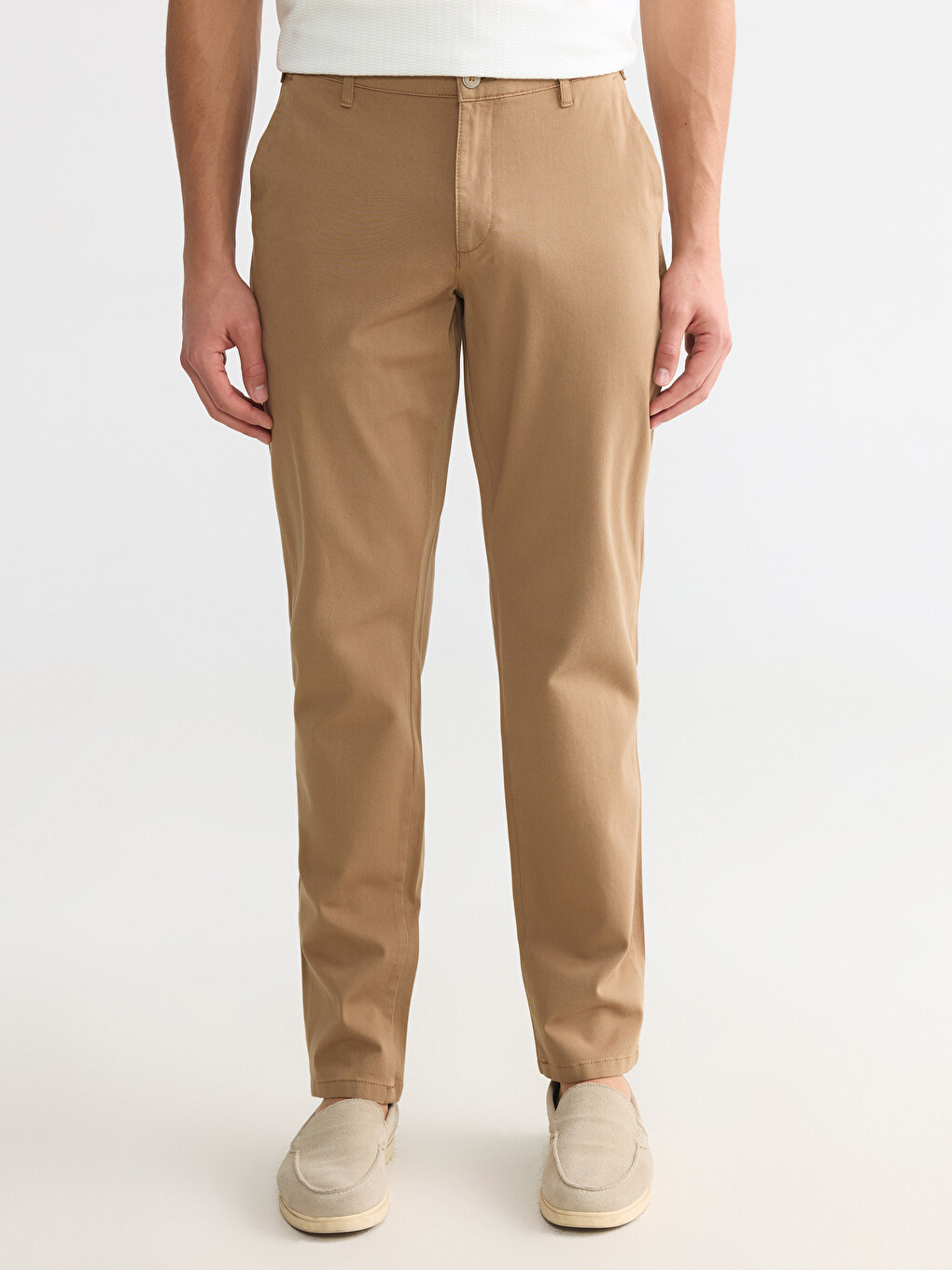Kahverengi Regular Fit Erkek Chino Pantolon-1