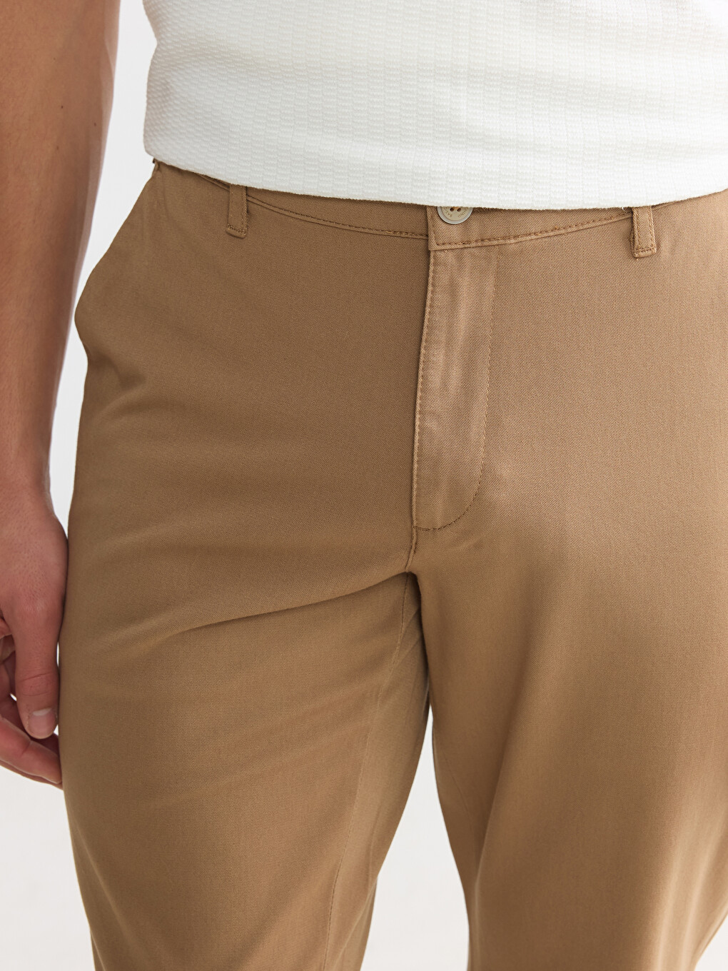 Kahverengi Regular Fit Erkek Chino Pantolon-2
