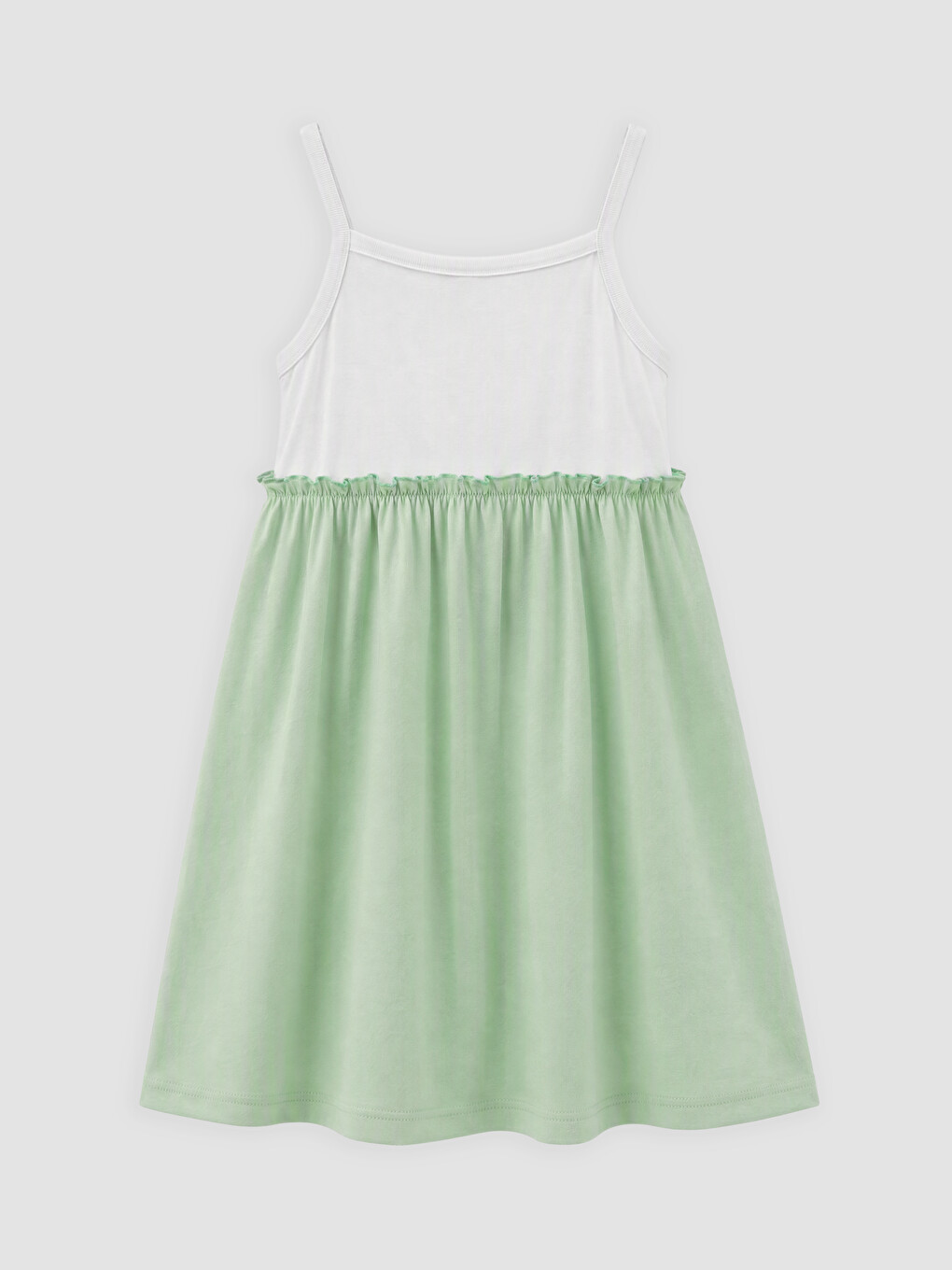 Robe Imprimée À Fines Bretelles À Col Rond Pour Fille-1
