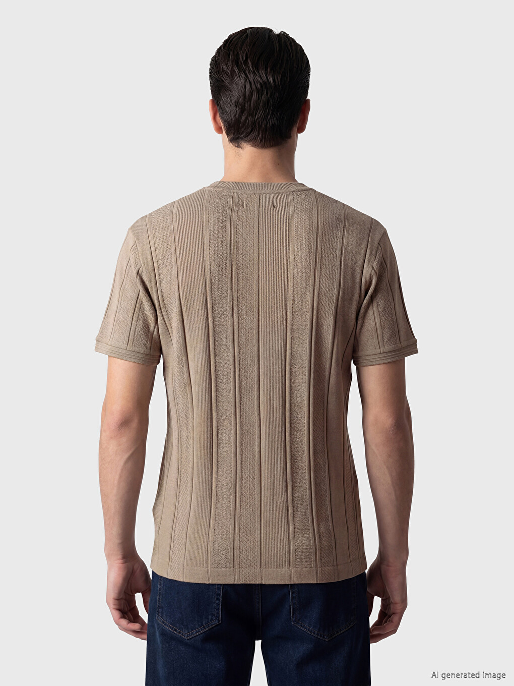 Crew Neck Striped Men's T-Shirt-3
