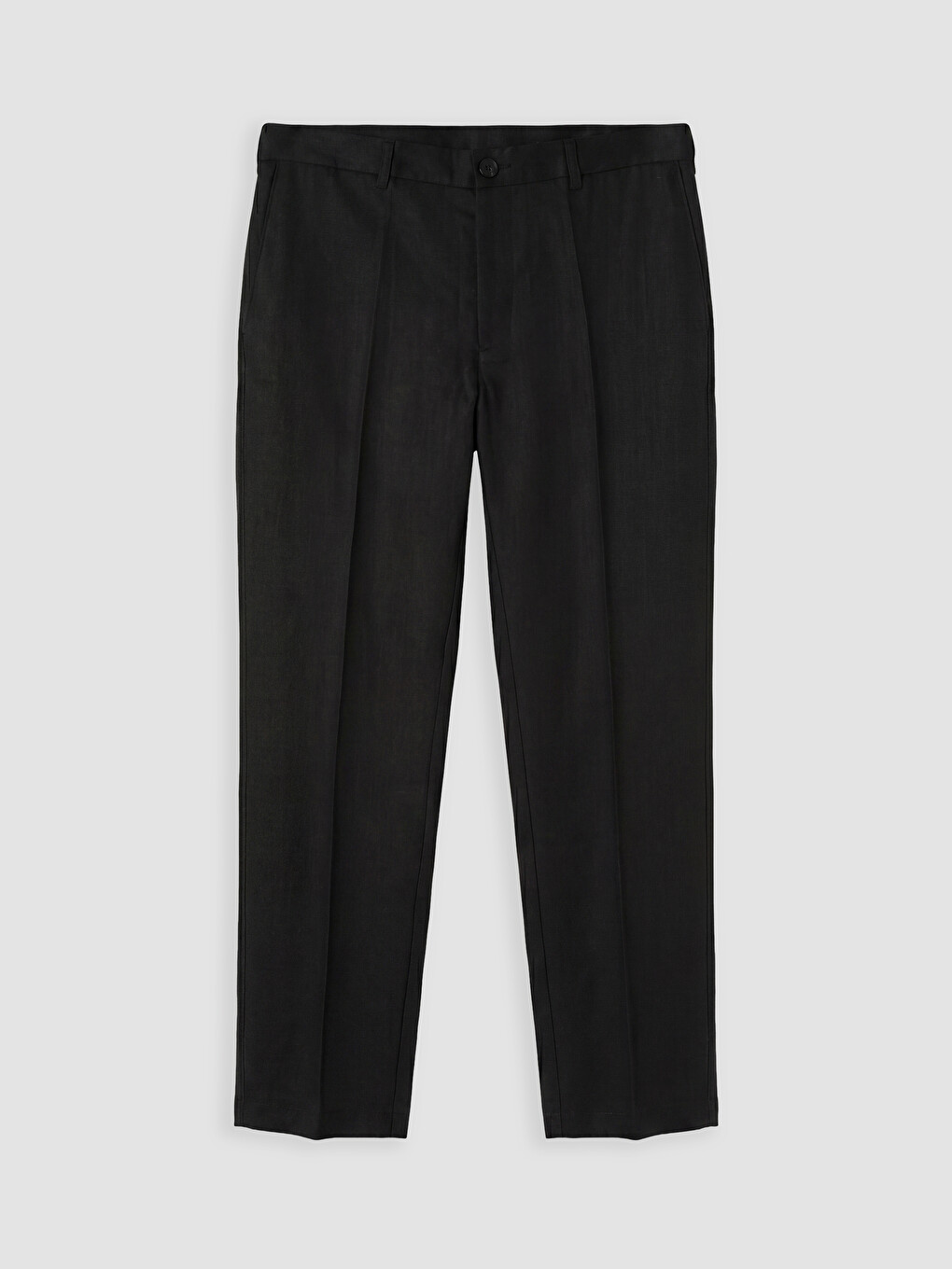 Siyah Regular Fit Erkek Pileli Pantolon