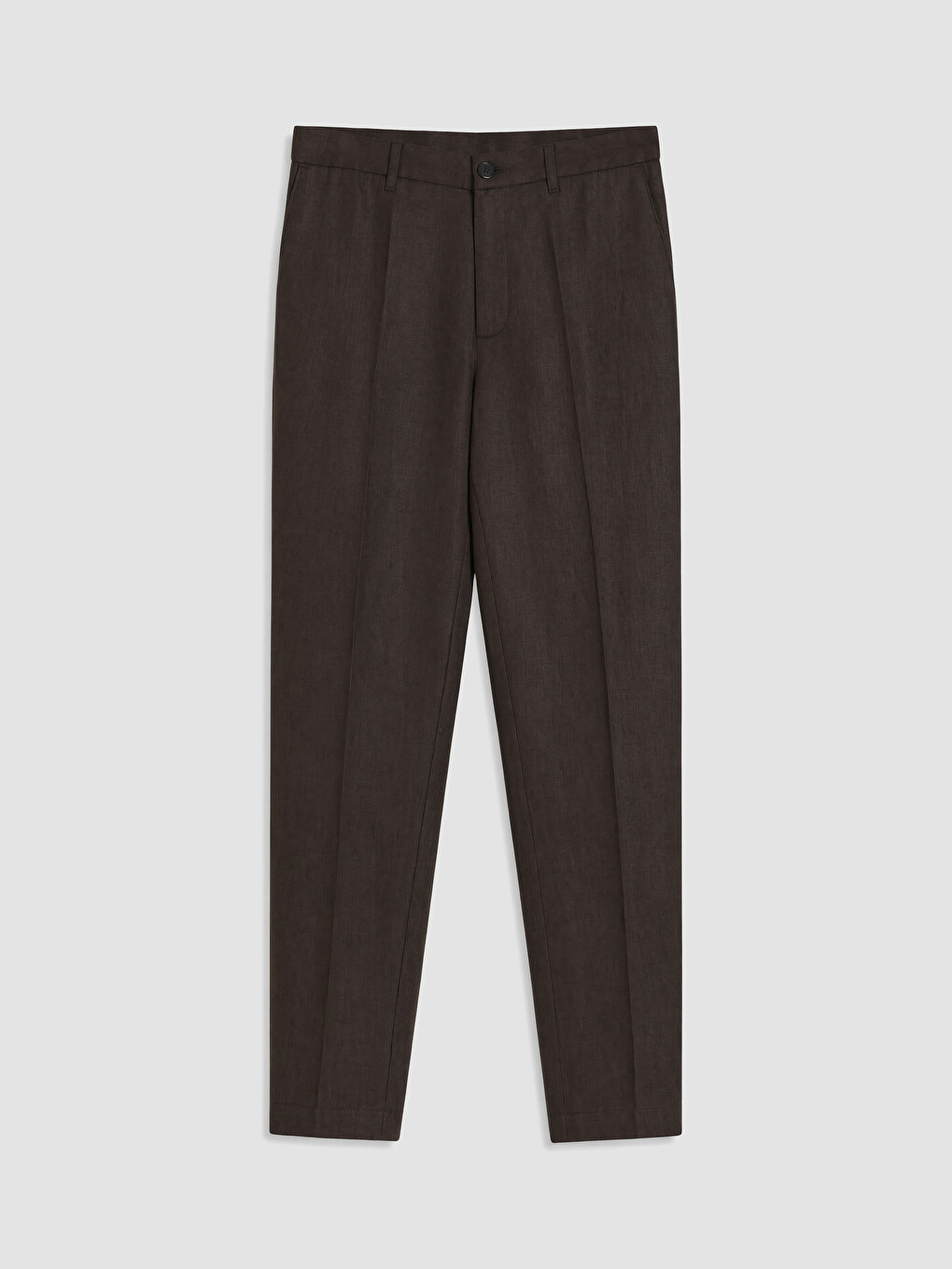 Kahverengi Regular Fit Erkek Pileli Pantolon-2