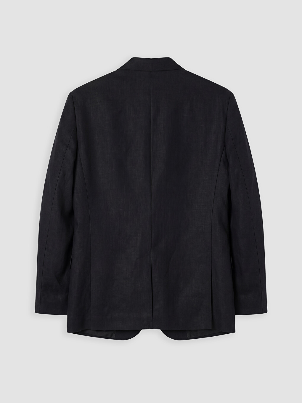Siyah Erkek Keten Blazer Ceket-1