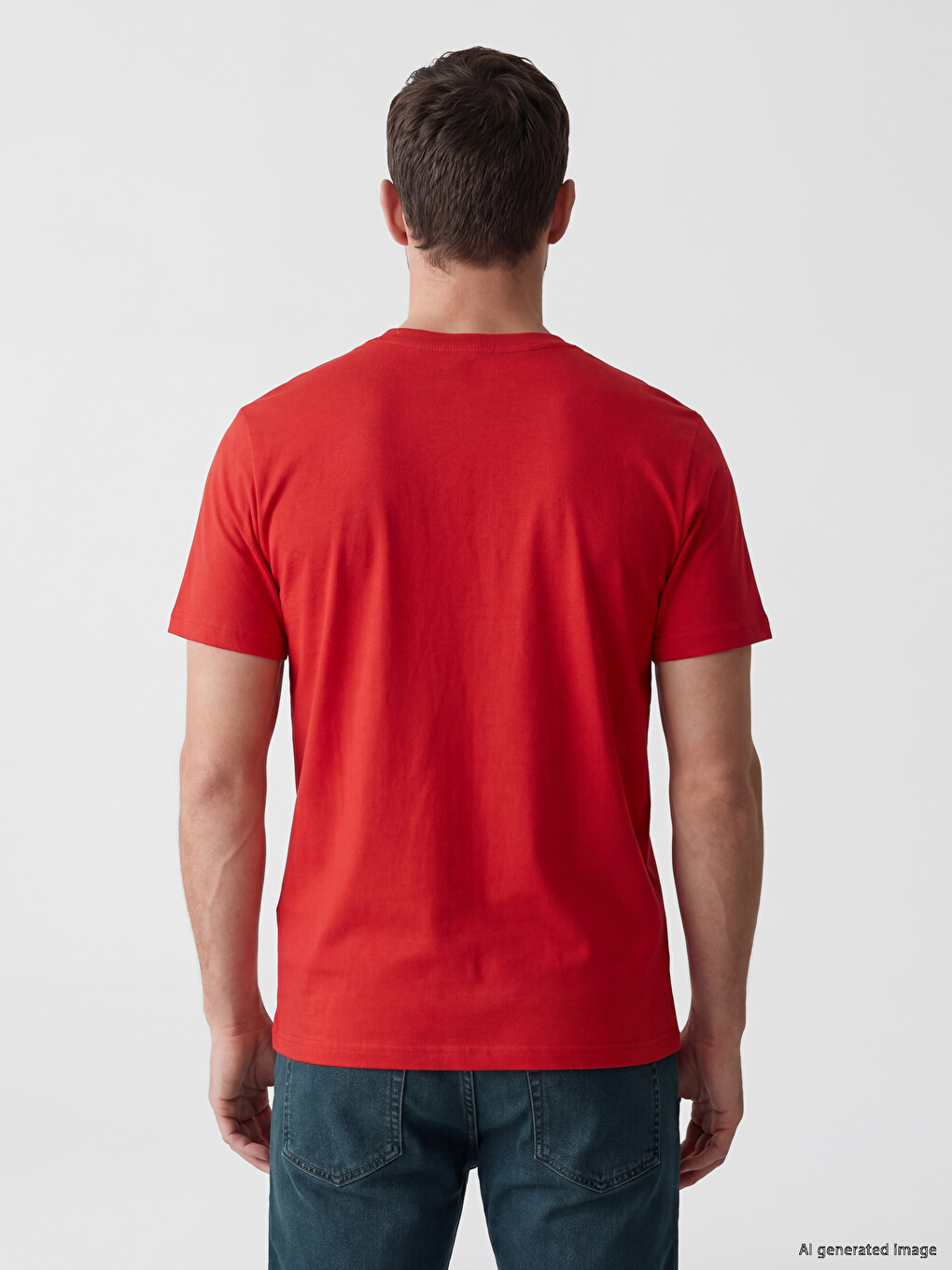 Crew Neck Men's Turkey Printed T-shirt-2