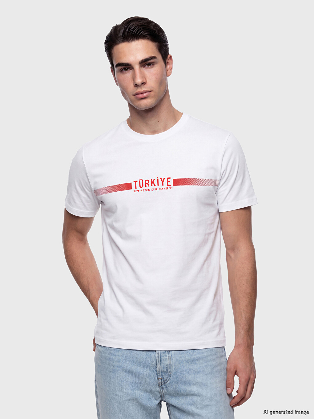 Crew Neck Turkey Printed Men's T-Shirt