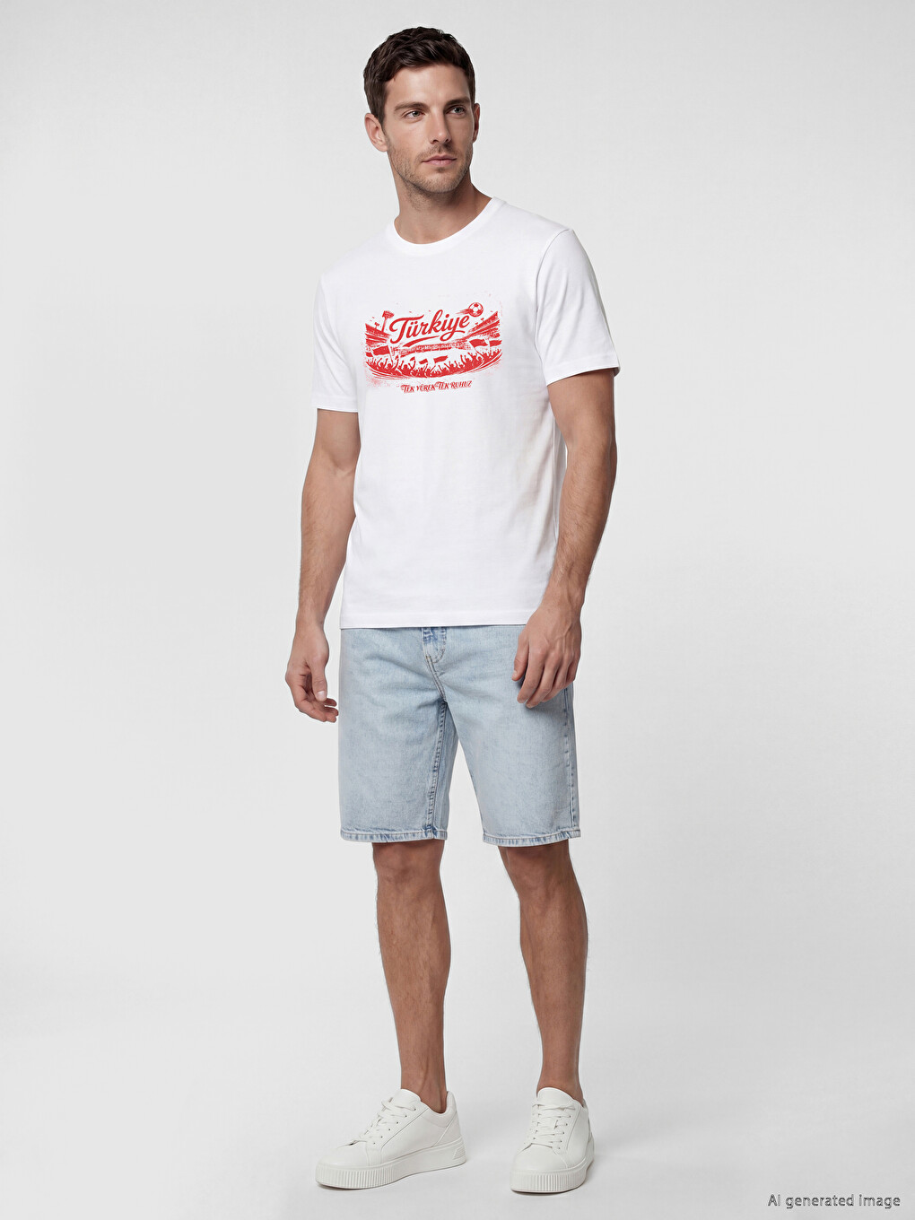 Crew Neck Turkey Printed Men's T-Shirt-2