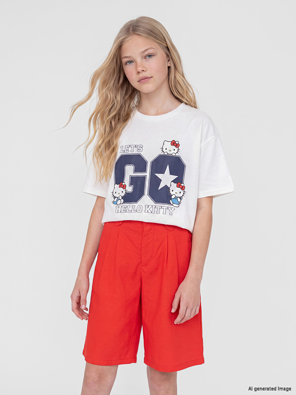 Hello Kitty Printed Girls' T-shirt