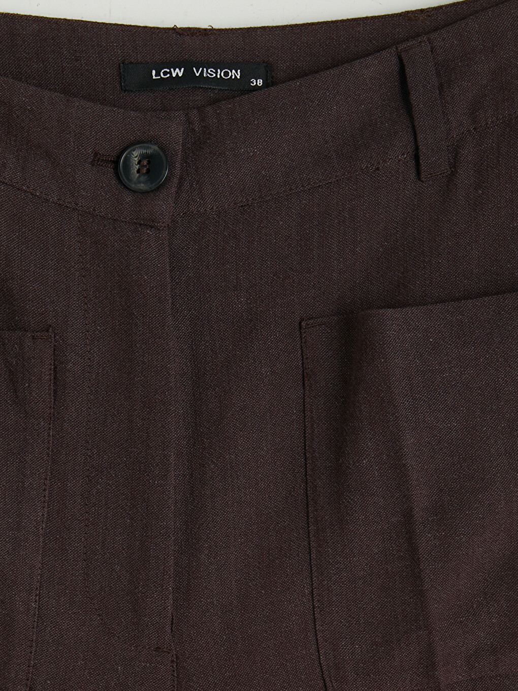 Pantalon Brun Femme-2