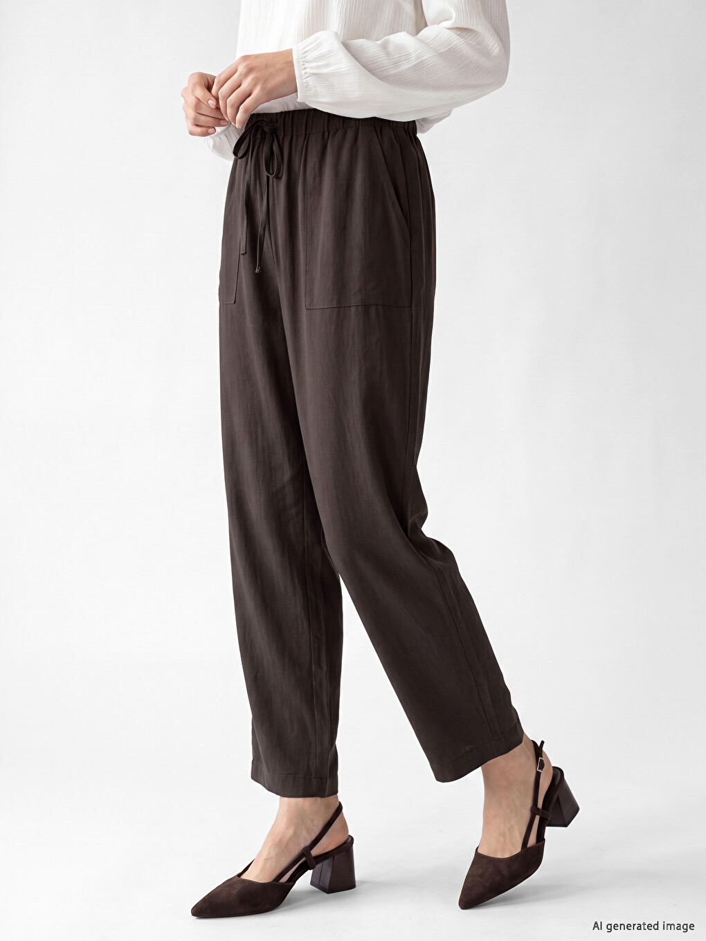 Pantalone Mrkva Kroja Sa Elastičnim Strukom Za Žene-1
