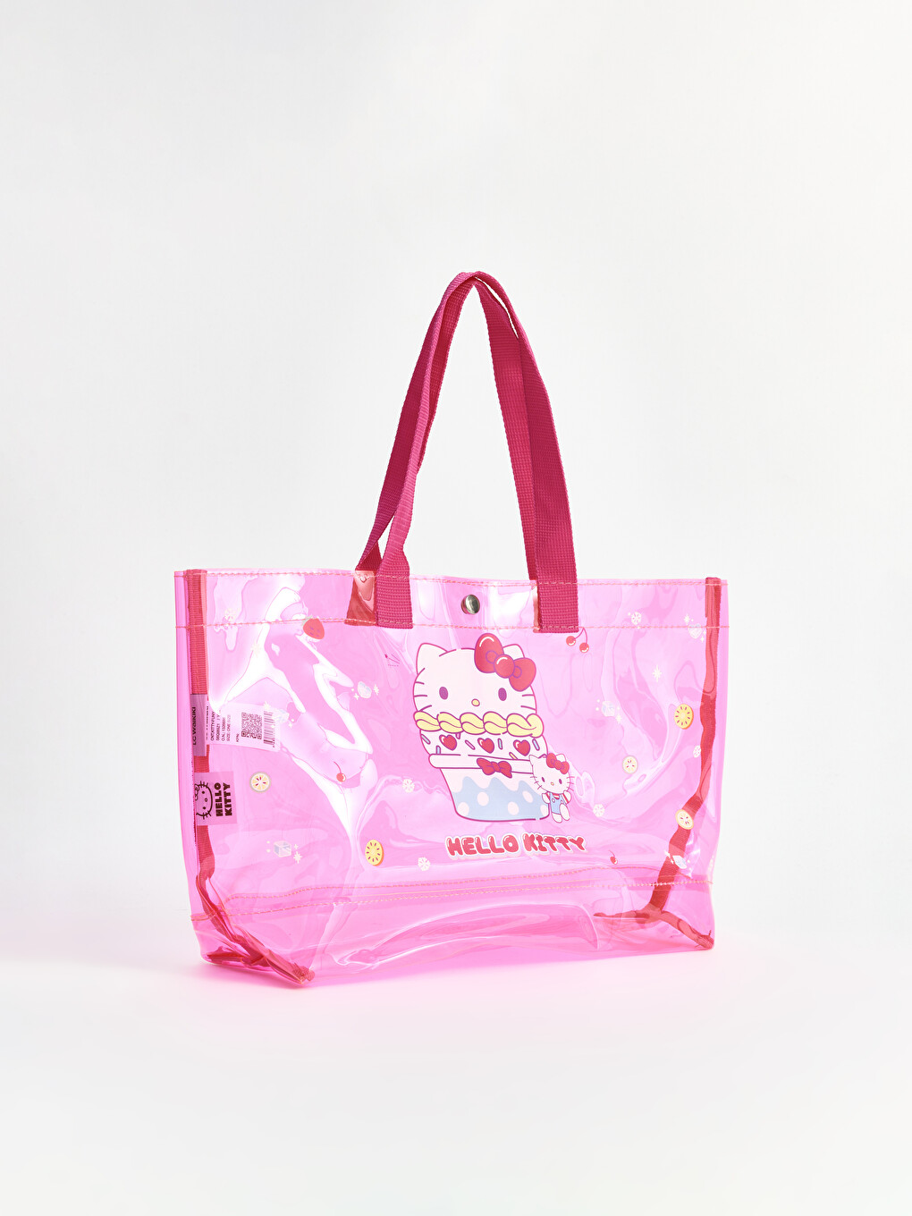 Pembe Hello Kitty Baskılı Kız Çocuk Plaj Çantası-1
