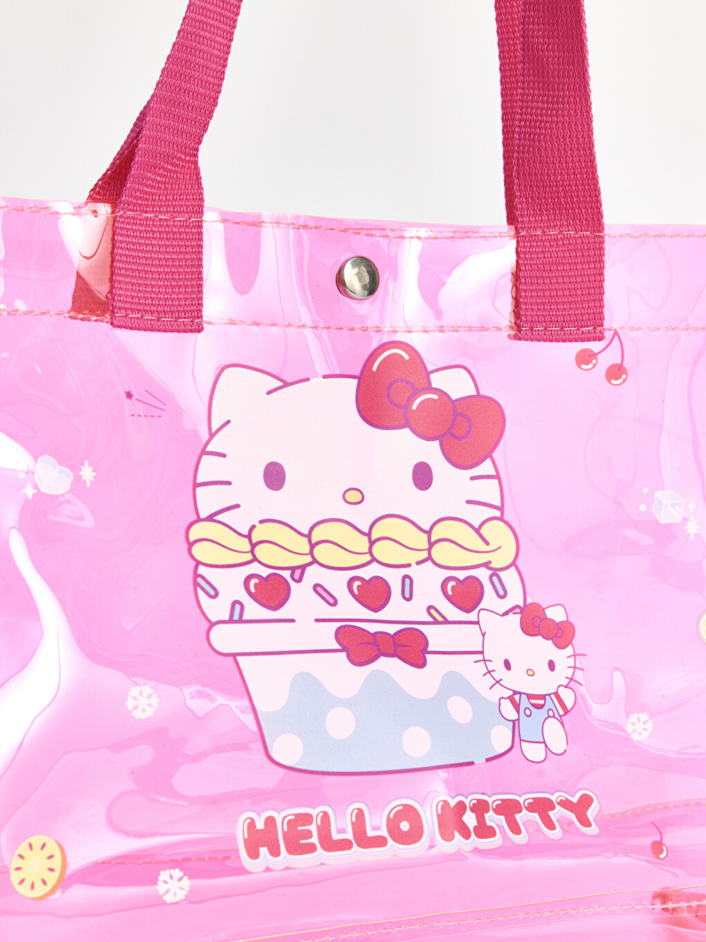 Pembe Hello Kitty Baskılı Kız Çocuk Plaj Çantası-2