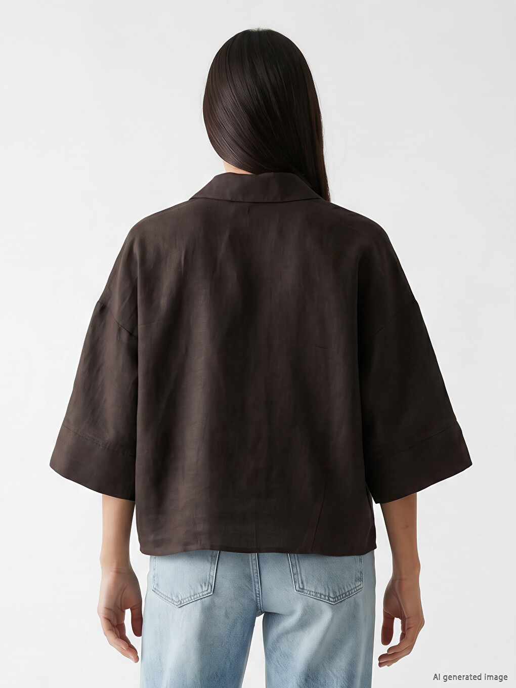 Woman Brown Shirt-3