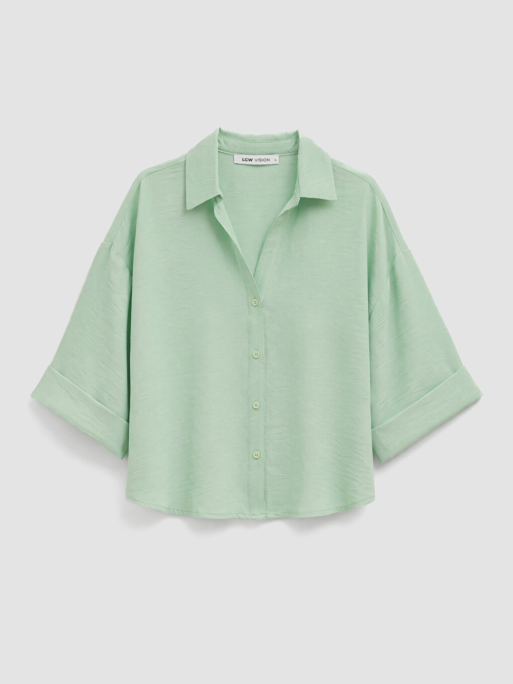 Woman Green Shirt
