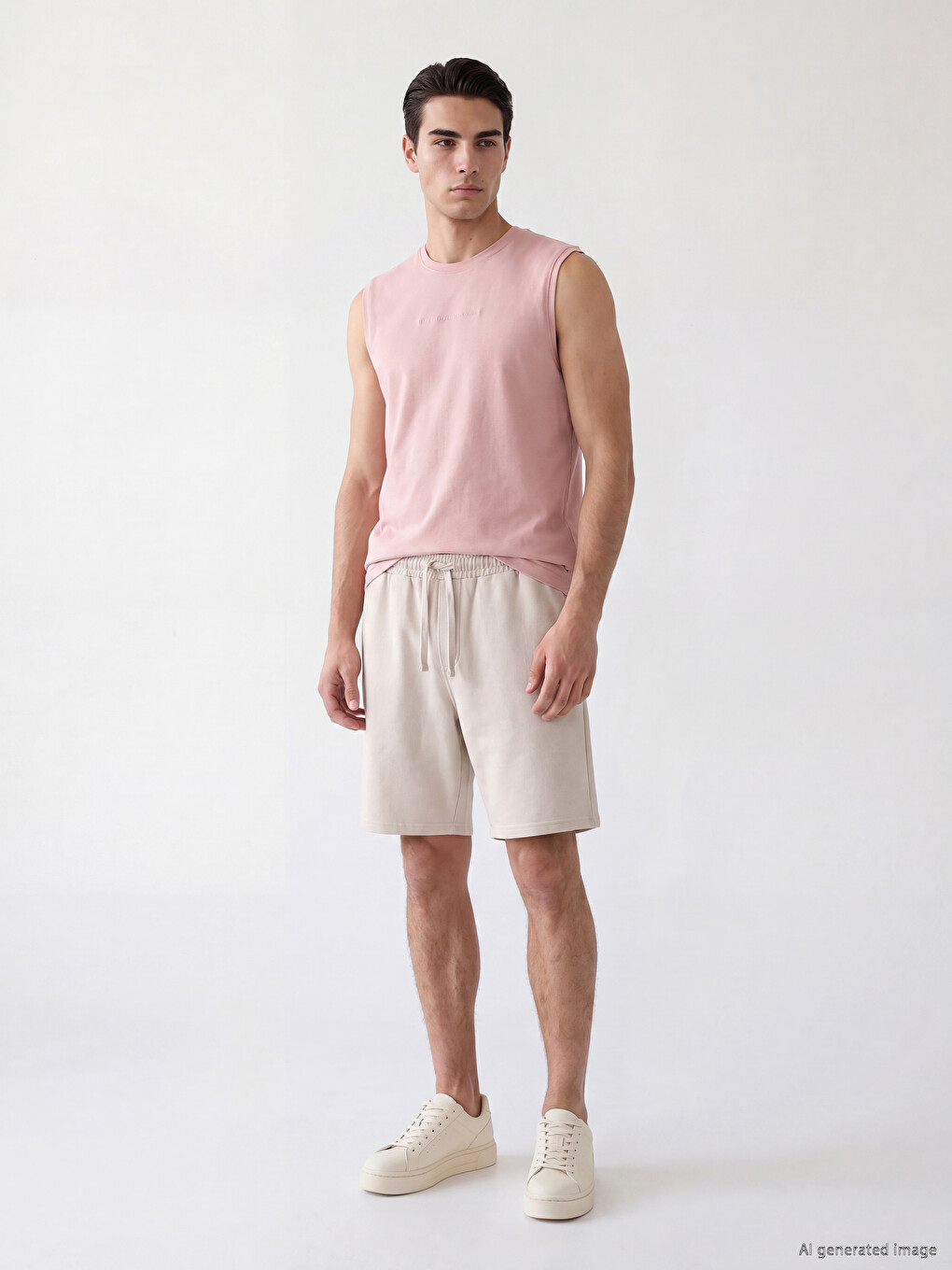 Crew Neck Men's Sleeveless T-shirt-1