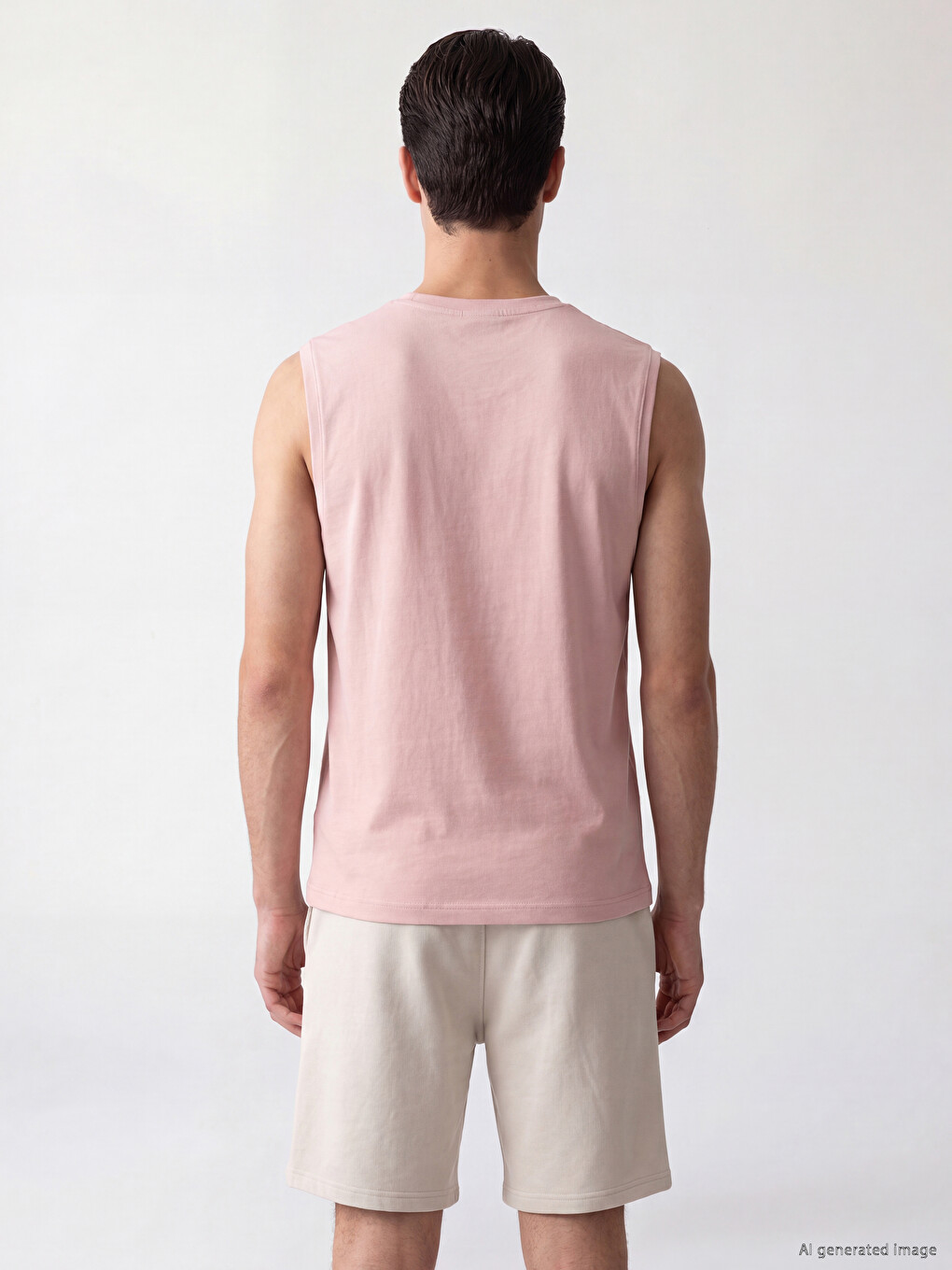 Crew Neck Men's Sleeveless T-shirt-2