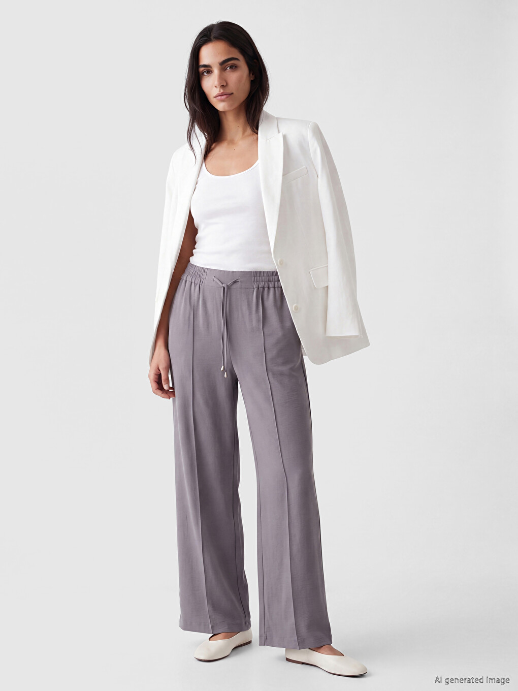 Pantalon Gris Femme