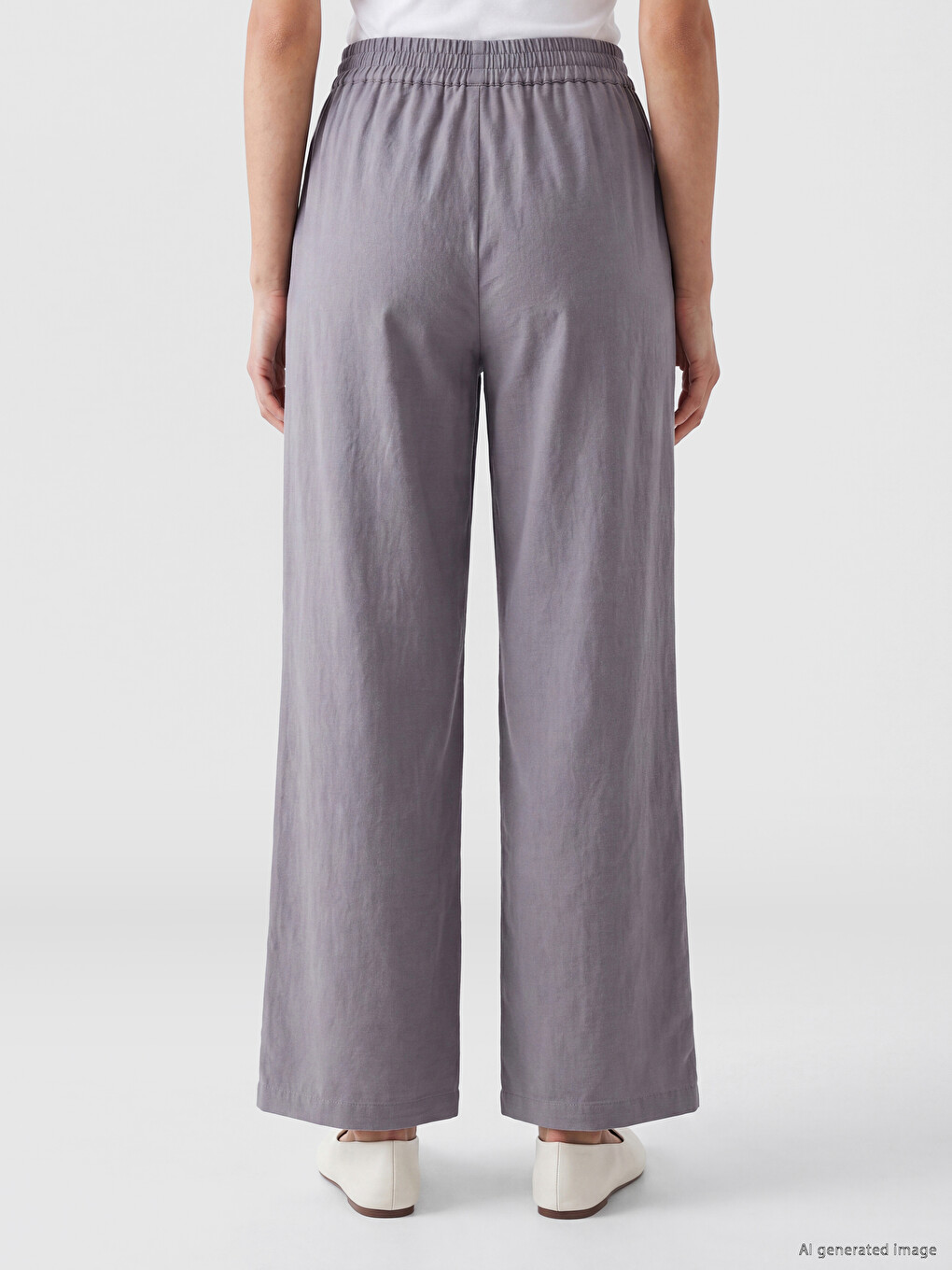 Pantalon Gris Femme-3