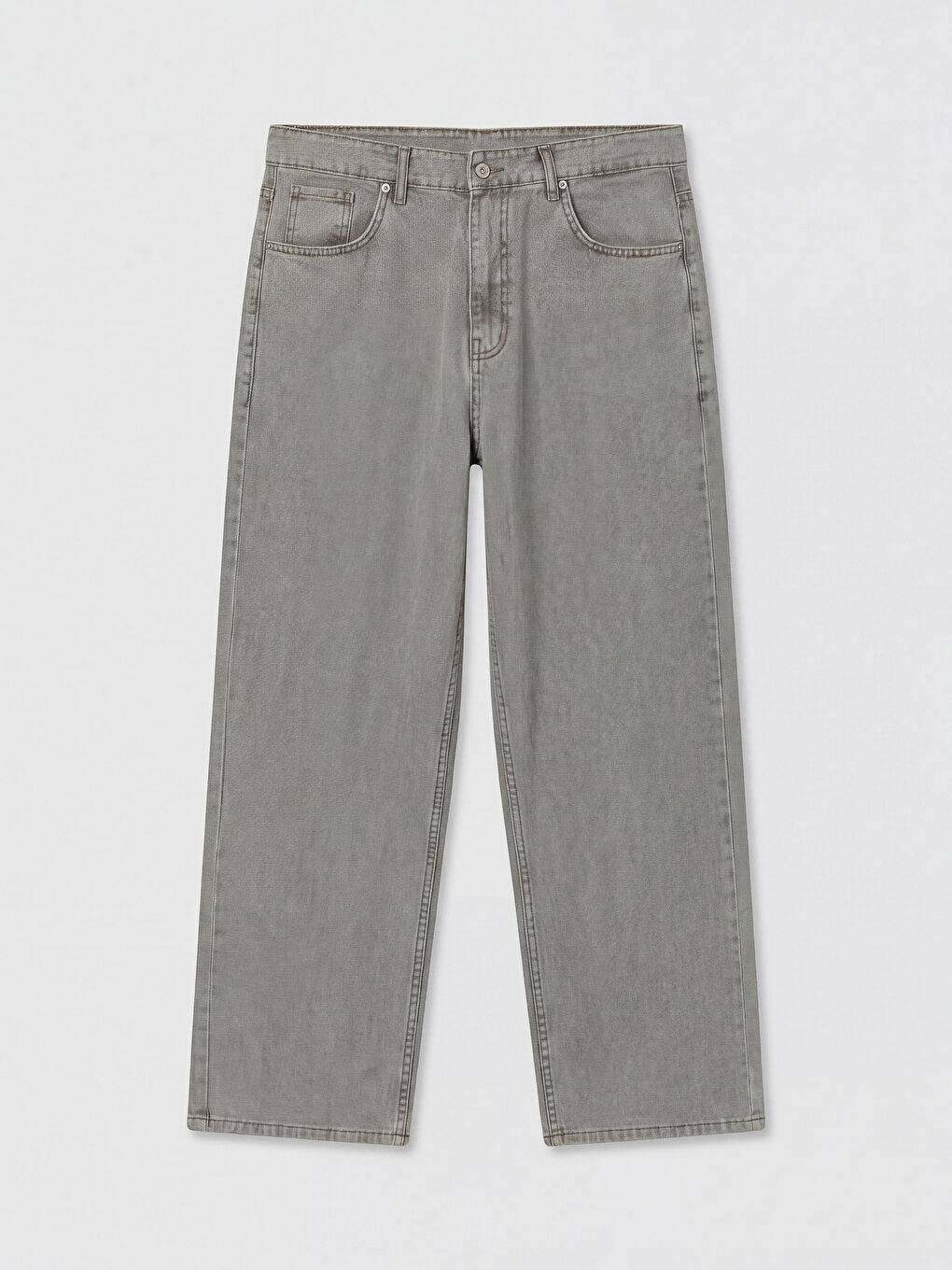 Gri Regular Fit Erkek Jean Pantolon