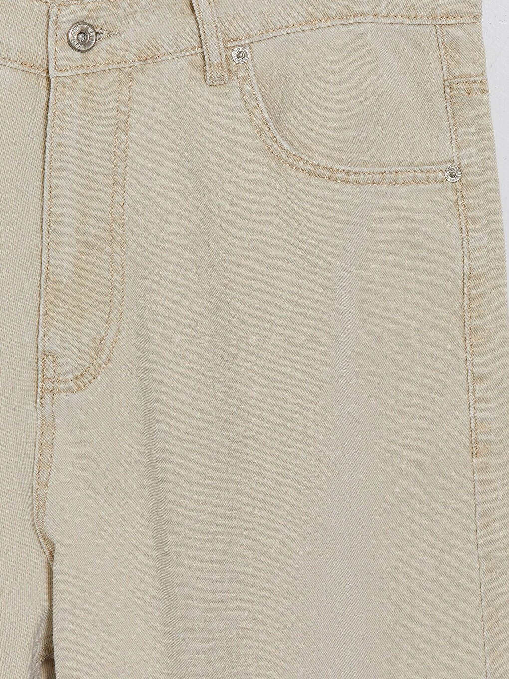 Ekru Regular Fit Erkek Jean Pantolon-5