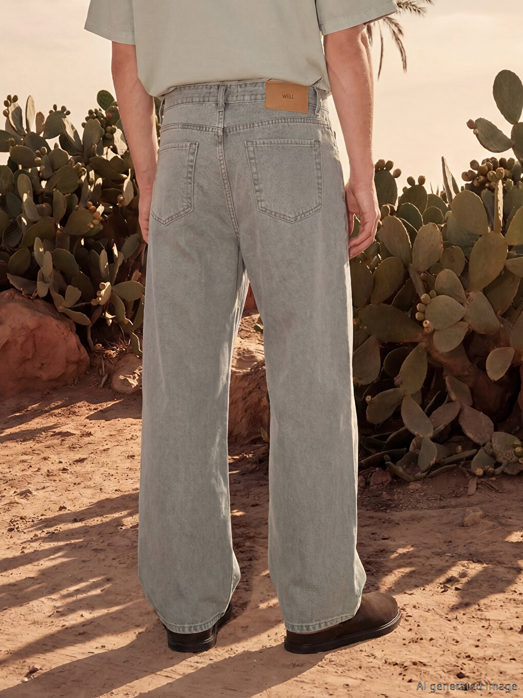 Gri Regular Fit Erkek Jean Pantolon-2