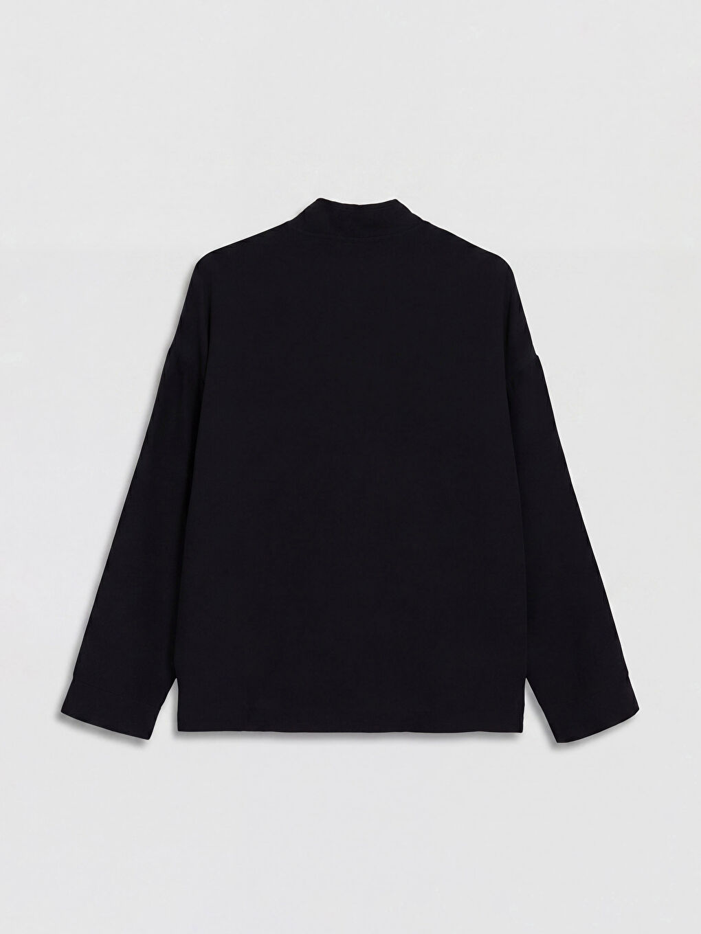 Siyah Loose Fit Erkek Gömlek-5