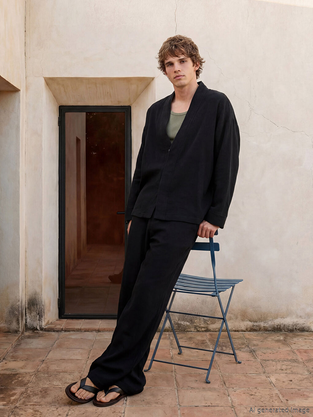 Siyah Loose Fit Erkek Pantolon