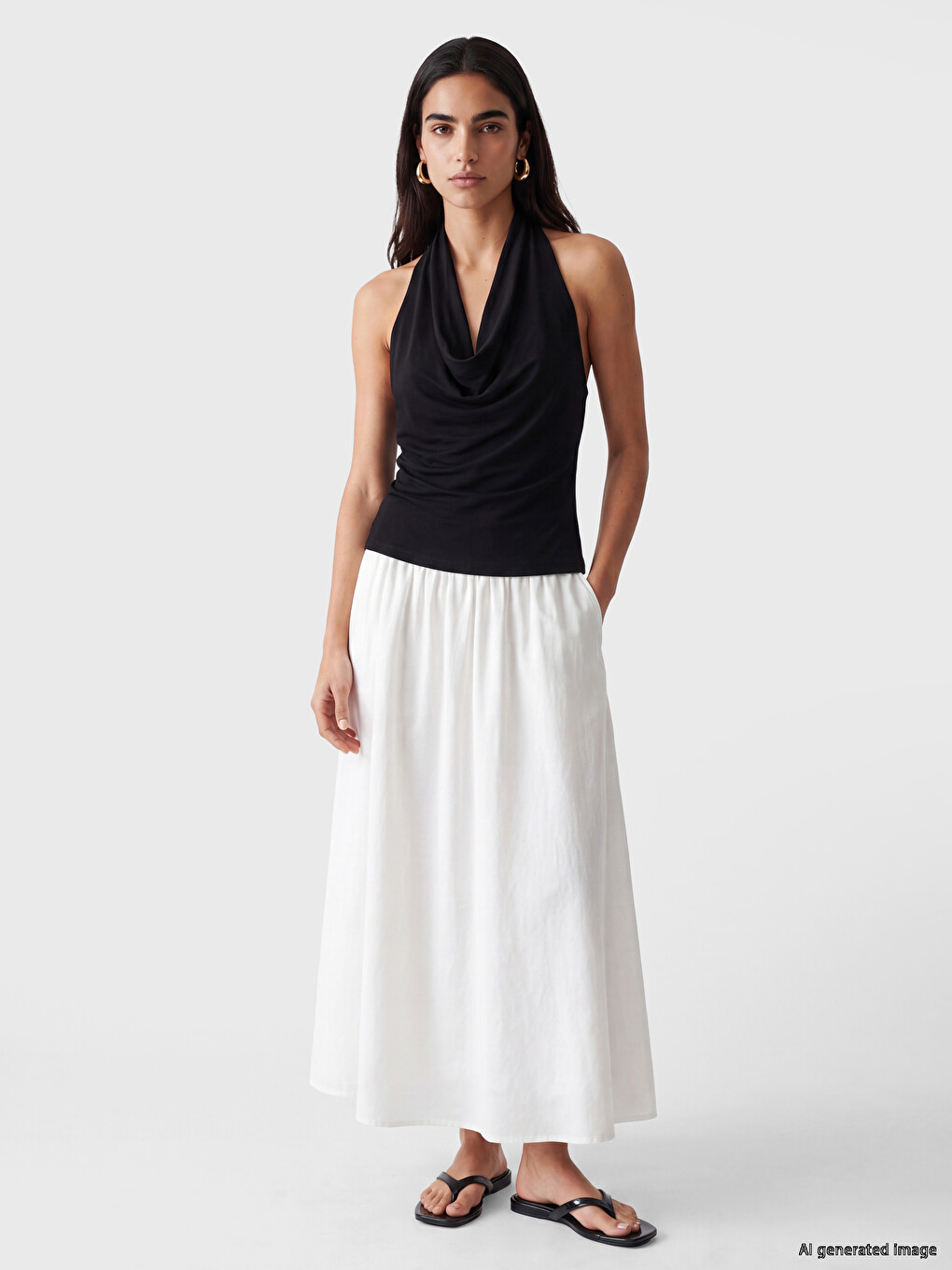 Halter Nabrana Bluza-1