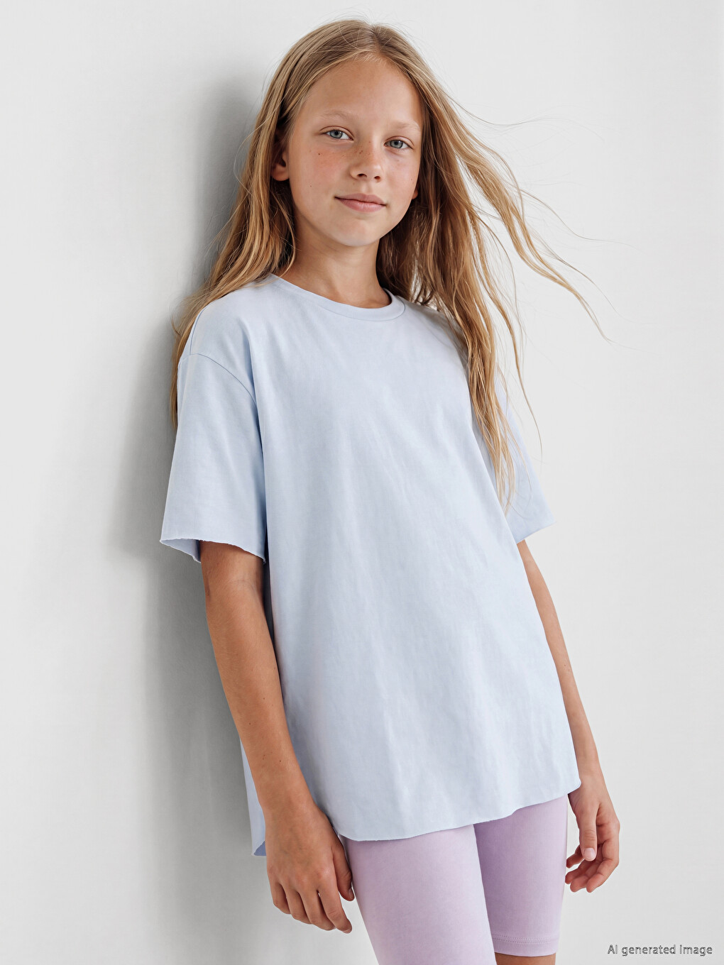 Crew Neck Girls' T-Shirt