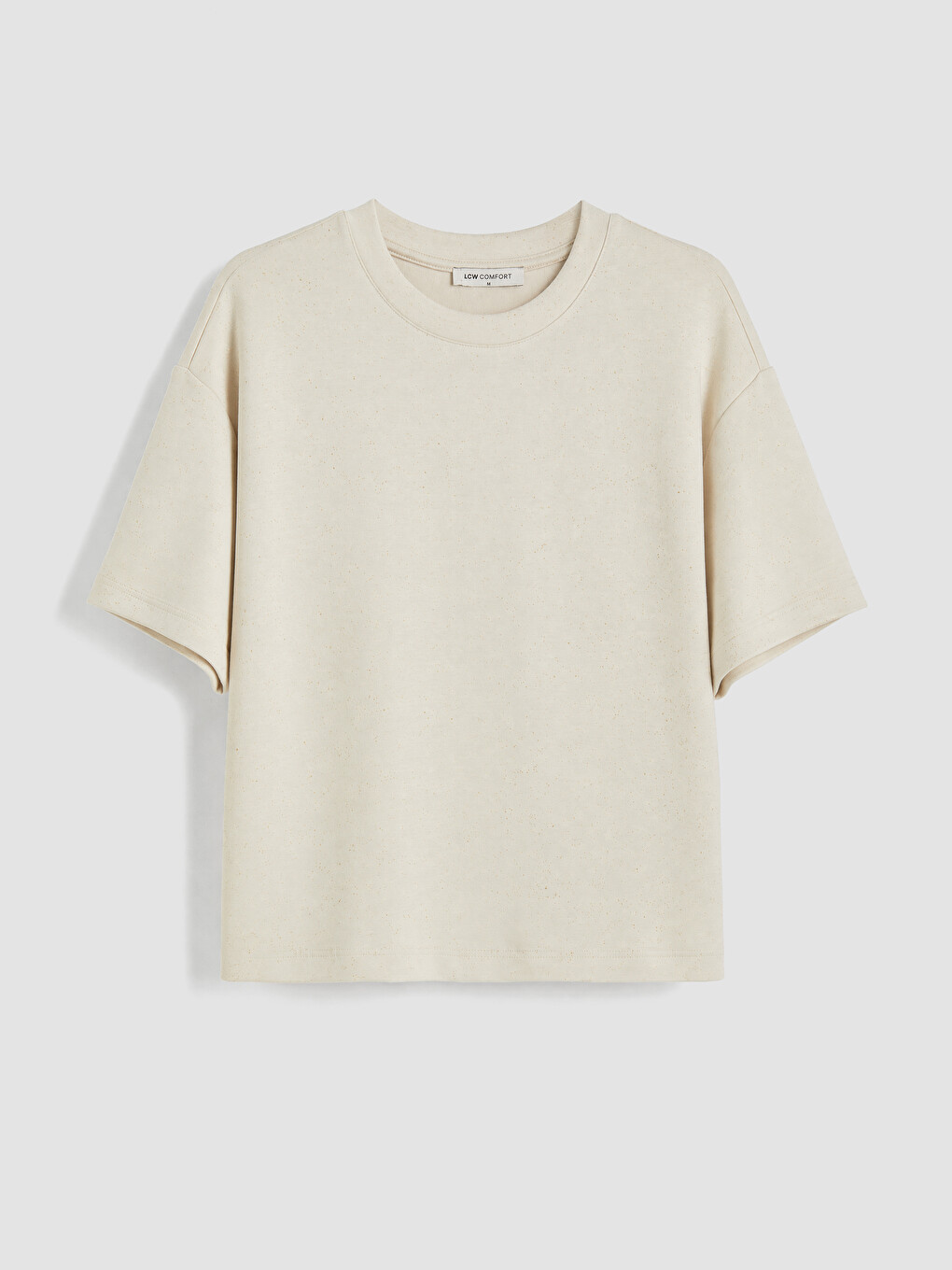 Bej Oversize Soft Touch Kadın Tişört