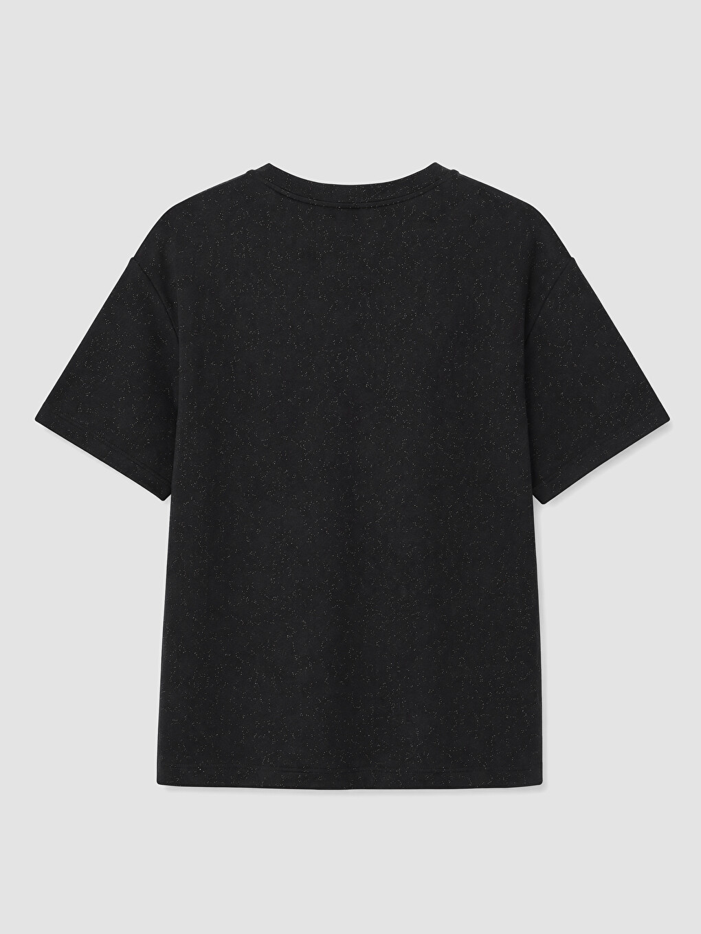 Siyah Oversize Soft Touch Kadın Tişört-1