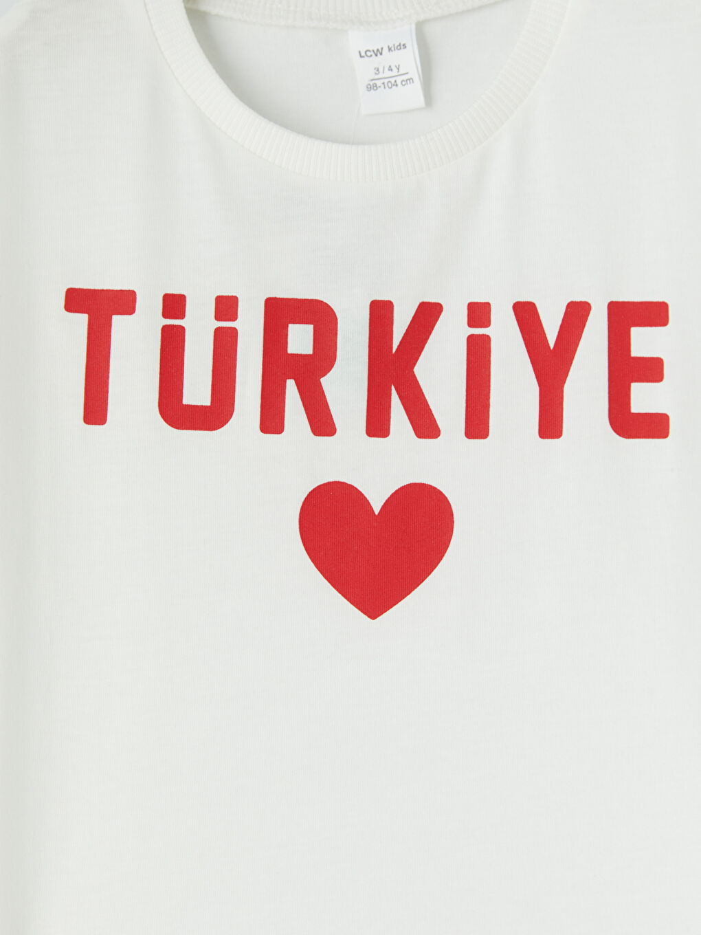 Beyaz Türkiye Baskılı Kız Çocuk Tişört-2