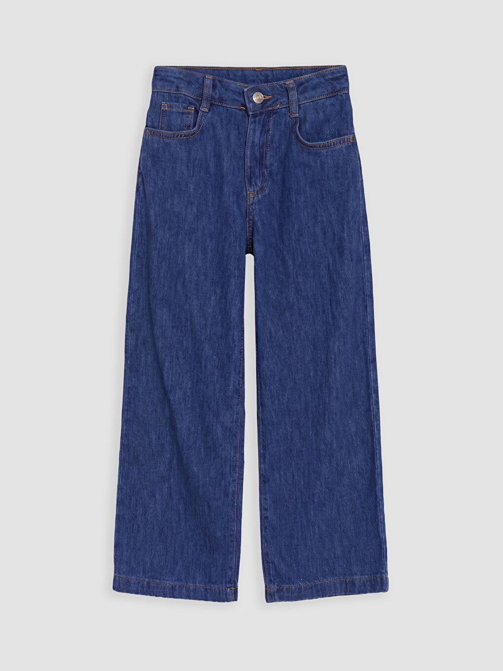 İndigo Wideleg Kız Çocuk Jean Pantolon