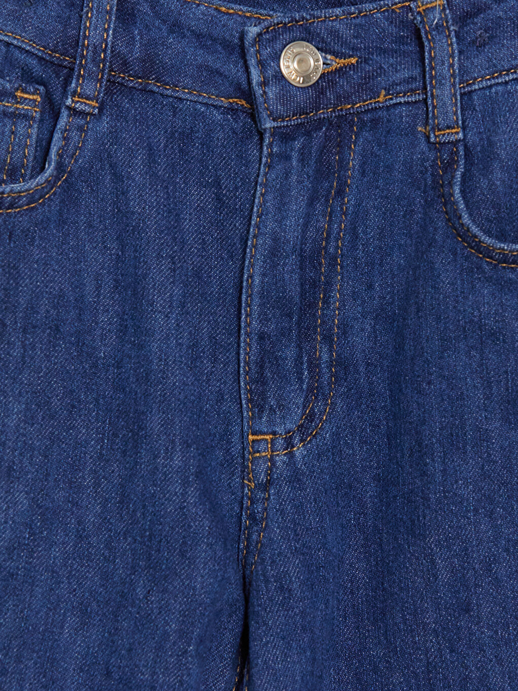 İndigo Wideleg Kız Çocuk Jean Pantolon-1