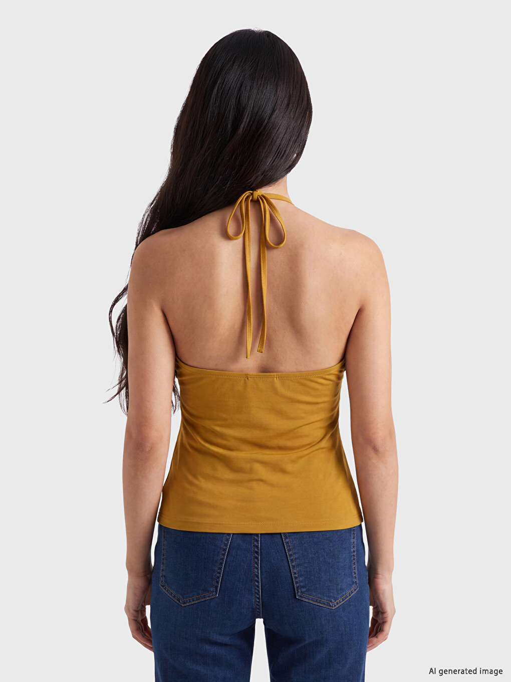 Halter Neck Ruched Blouse-3