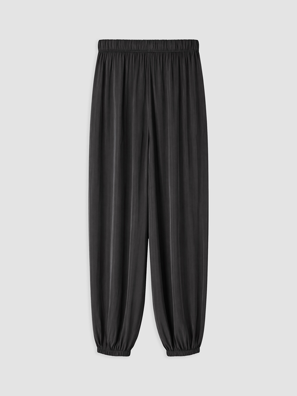 Siyah Beli Lastikli Kadın Jogger Pantolon-1