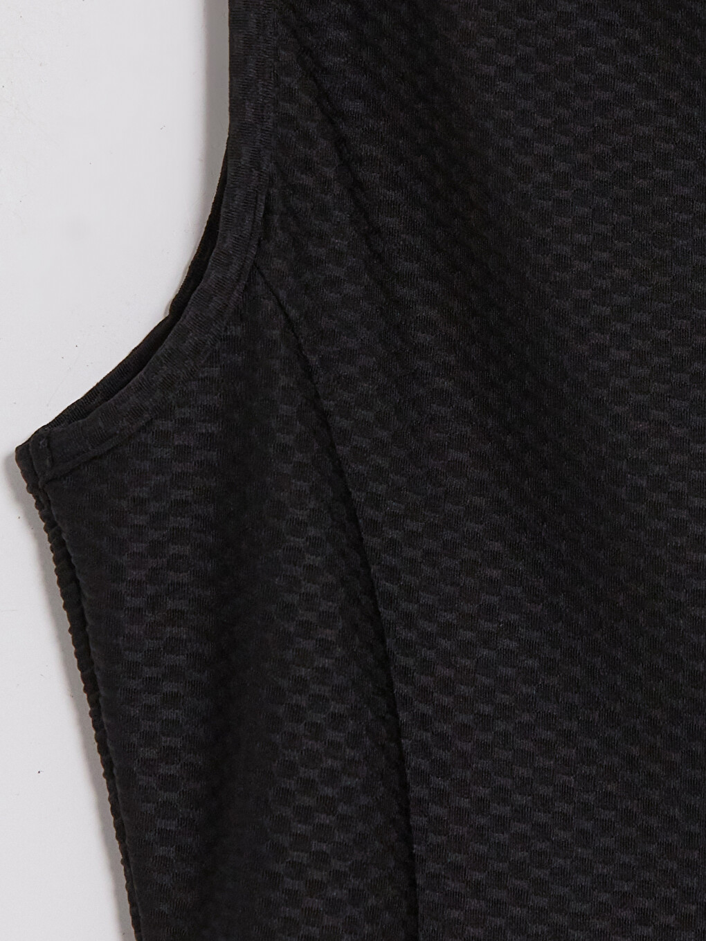 Siyah Bisiklet Yaka Peplum Bluz-1
