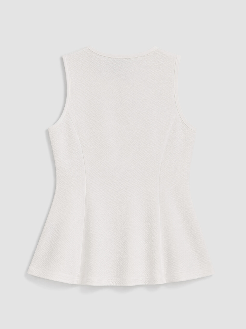 Ekru Bisiklet Yaka Peplum Bluz-2