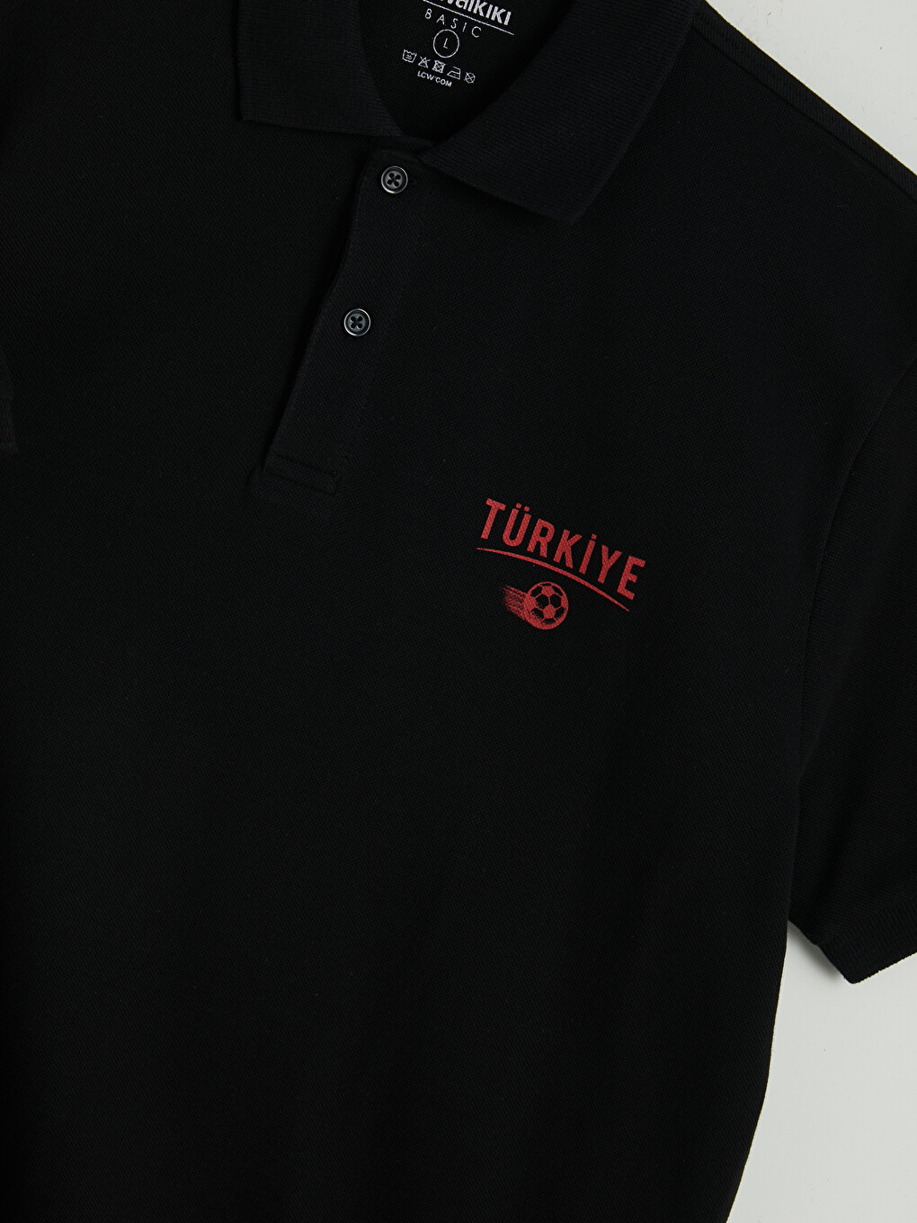 Polo Collar Turkey Printed Men's T-Shirt-3